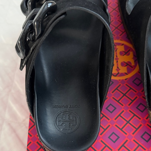 Tory Burch Black Double Strap Sandals - Picture 7 of 10